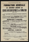 Formation générale du second degré du centre interentreprises de formation : organisation et programme, conditions d'admission],