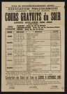 Association philotechnique : cours gratuits du soir, [horaires et lieux des cours pour l'] année scolaire 1962-1963,