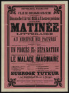 Deuxième matinée littéraire donnée par le Groupe littéraire et artistique La Jeunesse [...] au bénéfice des pauvres ,