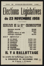 Élections législatives du 23 novembre 1958 : résultats de la 32me circonscription,