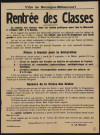 Rentrée des classes ,