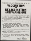 Vaccination et revaccination anti-variolique,