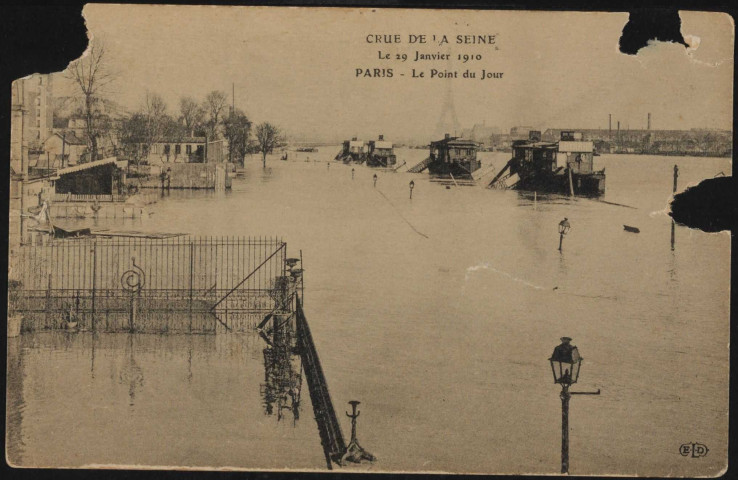 Crue de la Seine le 29 Janvier 1910.