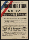 Commémoration du 37me anniversaire de l'armistice,