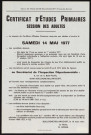 Certificat d'études primaires, session des adultes ,