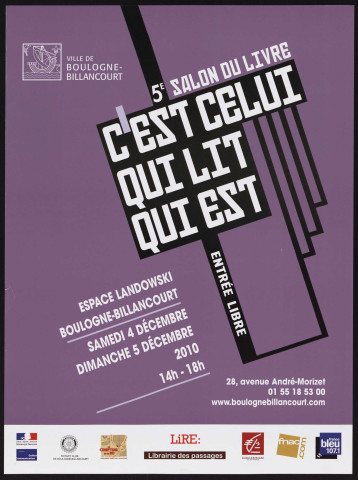 5e salon du livre : C'est celui qui lit qui est,