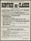 Rentrée des classes ,