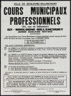 Cours municipaux professionnels, année scolaire 1971-1972 ,