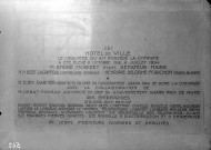 Plaque commémorant la visite inaugurale de l'hôtel de ville (15 décembre 1934)