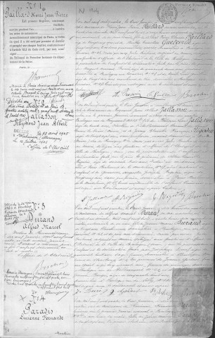 Naissance, enregistrement : Registre de 1904