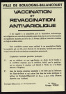 Vaccination et revaccination anti-variolique,