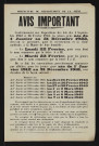 Avis important [concernant le recensement des jeunes gens nés de 1912 à 1918 et en 1922),