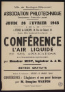 Association philotechnique : conférence L'air liquide et ses applications,