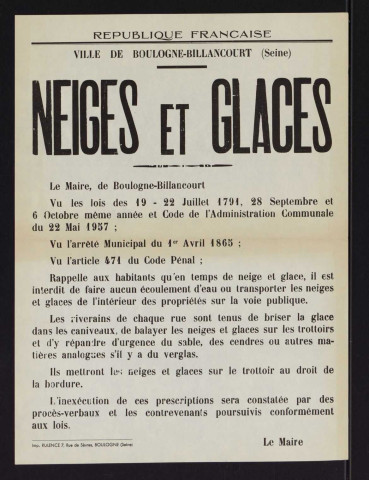 Neiges et glaces,