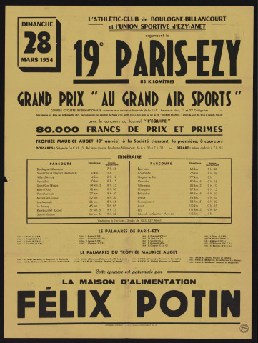 19e Paris-Ezy, 113 kilomètres, grand prix "Au grand air sports",