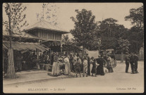 51 - Billancourt - Le Marché, Boulogne-Billancourt . place du Marché, rue du Vieux-Pont de Sèvres . - scène de rue