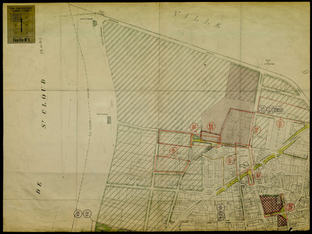 Ville de Boulogne-Billancourt : plan d'aménagement, feuille 1