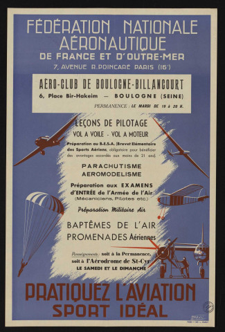 Aéro-club de Boulogne-Billancourt : pratiquez l'aviation sport idéal,