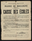 Caisse des écoles é,