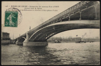 108 - Bords de Seine - Perspective du nouveau pont d'Issy (Grand bras de Seine), sous l'arche, quai Billancourt et ateliers d'aéroplane Voisin.