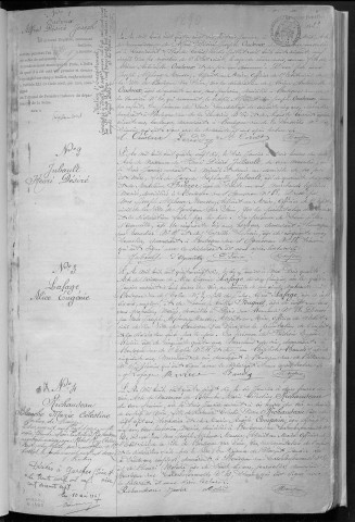 Naissance, enregistrement : Registre de 1890