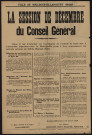 La session de décembre du Conseil général