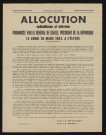 Allocation radiodiffusée et télévisée prononcée par le général de Gaulle, Président de la République, le lundi 26 mars 1962, à l'Elysée,