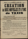 Création de stations de taxis,