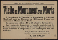 Visite au monument aux morts,