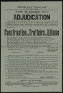 Adjudication [de la] construction de trottoirs en bitume é,