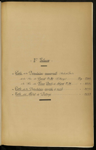 1936, tome 3 (84 rue de Paris [suite] - rue du Vieux-Pont-de-Sèvres + recensement complémentaire).