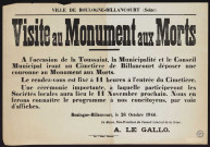 Visite au monument aux morts,