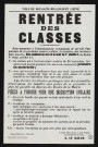 Rentrée des classes ,