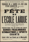 Fête de l'école laïque [au stade Coubertin les] vendredi 29 et samedi 30 juin 1959,