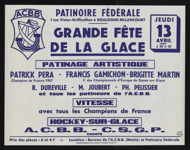 Grande fête de la glace : patinage artistique, vitesse, hockey sur glace,