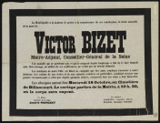 [Obsèques de] Victor Bizet, maire-adjoint, conseiller général de la Seine,