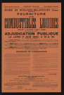 Fourniture des combustibles liquides pour l'hiver 1957-1958 : adjudication publique,