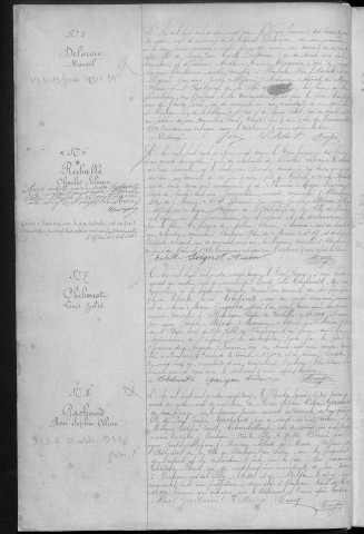 Naissance, enregistrement : Registre de 1892