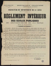 Règlement intérieur des écoles publiques du département de la Seine,