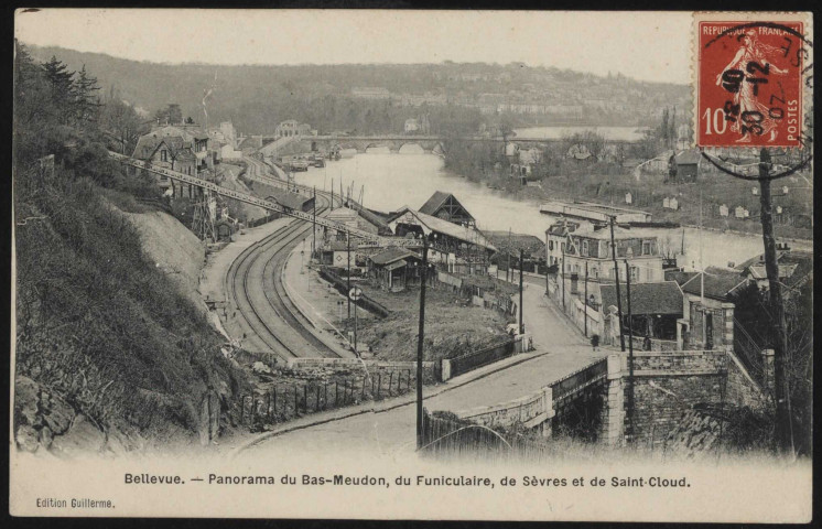 Bellevue. - Panorama du Bas Meudon, du funiculaire, de Sèvres et de Saint Cloud.