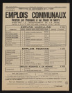 Emplois communaux réservés aux pensionnés et aux veuves de guerre habitant le département de la Seine, Recrutement à Boulogne-Billancourt d'un aide-d'atelier.