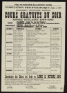 Association philotechnique : cours gratuits du soir, [horaires et lieux des cours pour l'] année scolaire 1964-1965,