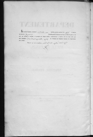 Mariage, enregistrement : Registre de 1885