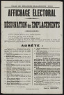 Affichage électoral : désignation des emplacements, Affiche de 1935 annotée pour 1945.