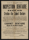 Inspection dentaire dans les écoles : création d'un cabinet dentaire [sente de la Belle-Feuille],