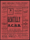 Football, championnat promotion Première division A : ES Gentilly contre ACBB, Nombreuses publicités d'entreprises.