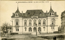 10 - Boulogne-sur-Seine - La Salle des Fêtes, Boulogne-Billancourt. place Bernard Palissy . - façade du Théâtre de l'Ouest ParisienVue de la façade du Théâtre de l'Ouest Parisien avec en premier plan, la place Bernard Palissy et à gauche, la rue Montmorency