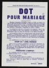 Dot pour mariage [legs Lecomte],