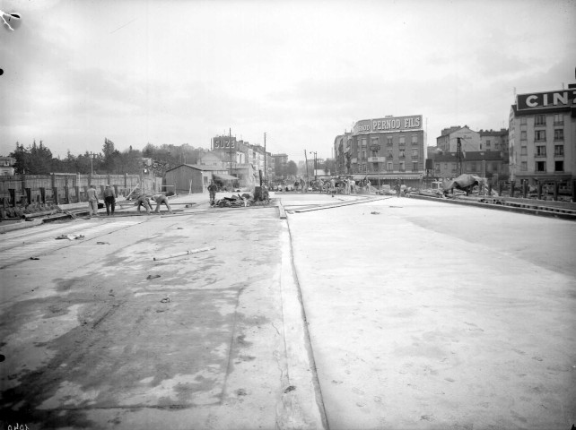 Travaux du pont de Saint-Cloud