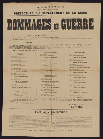 Dommages de guerre êééé,